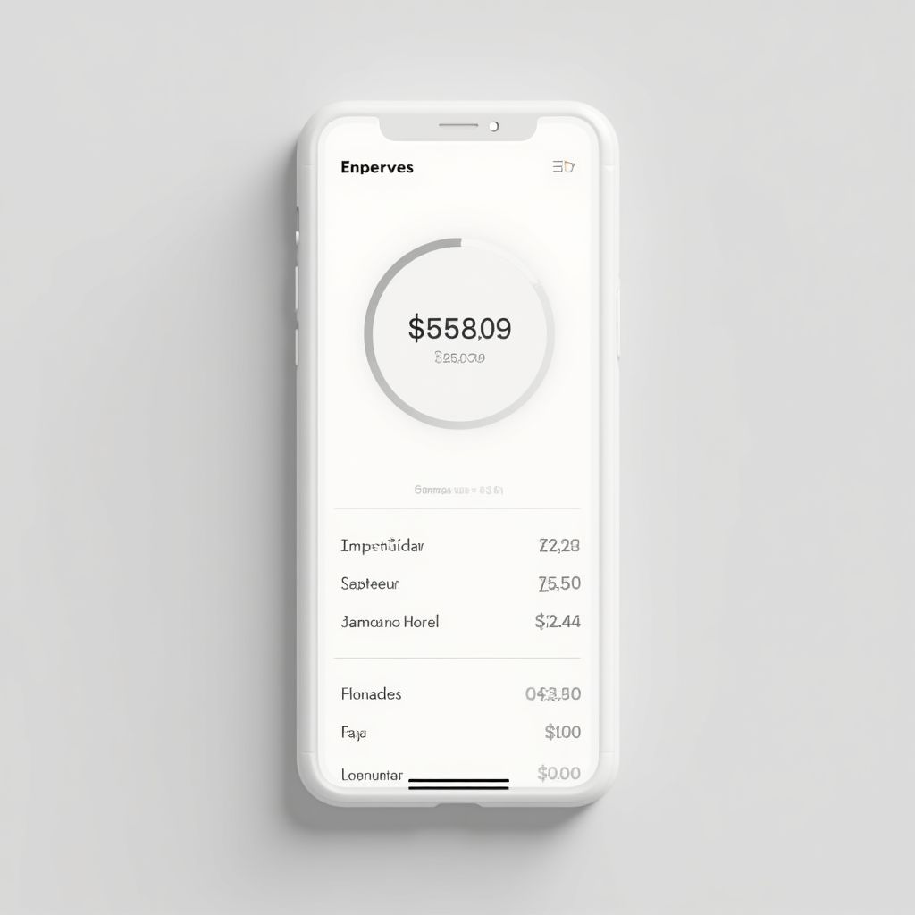 Interfaz de la app Presupuesto Zen